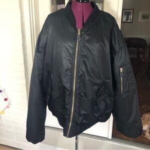 ROTHCO MA-1 Bomber FLIGHT JACKET Reversible Black to Neon Orange 4XL